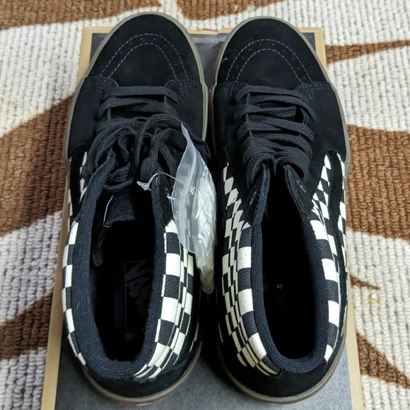 SOLD on Mercari NWT Men's Vans BMX SK8-Hi Checkerboard Black/White/Gum Sole 10.5 - Picture 7 of 10